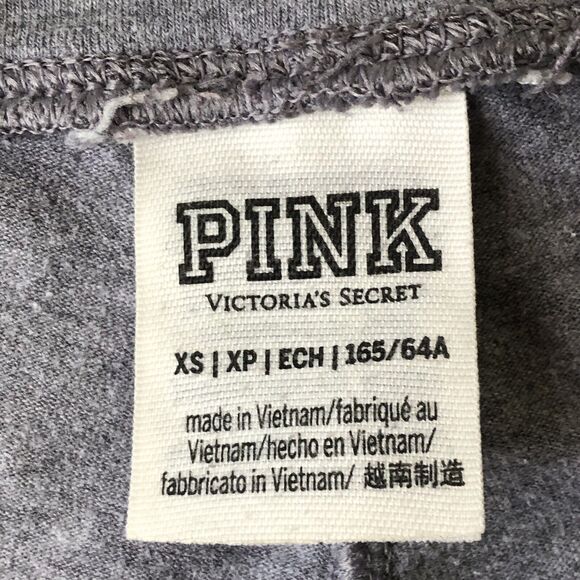 Victoria Secret Pink Nation Jogger Leggings Pockets Tie Waist Gray XS - Picture 3 of 13